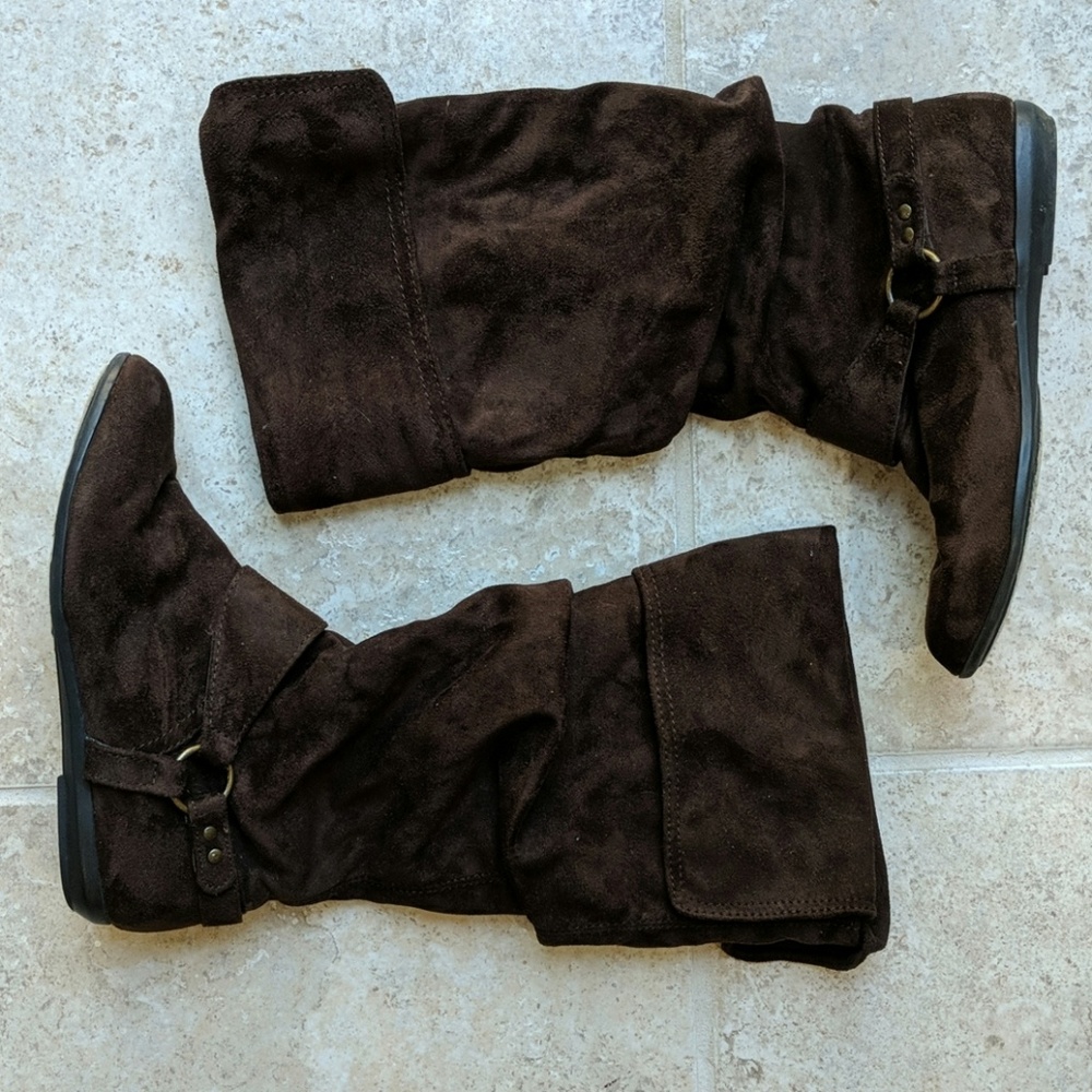 Nine West Suede Chocolate Brown Boots